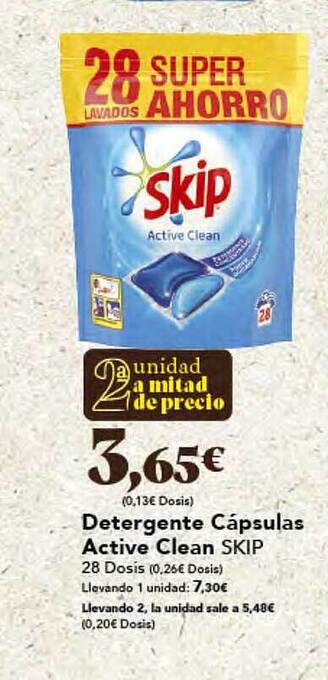 Gadis Detergente cápsulas active clean skip oferta