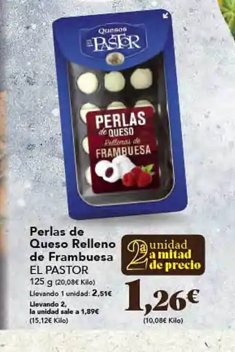 Gadis Perlas de queso relleno de frambuesa el pastor oferta
