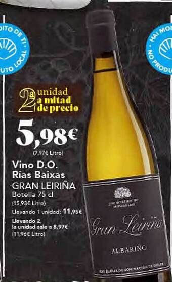 Gadis Vino d.o. rias baixas gran leiriña oferta