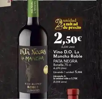 Gadis Vino d.o. la mancha roble pata negra oferta