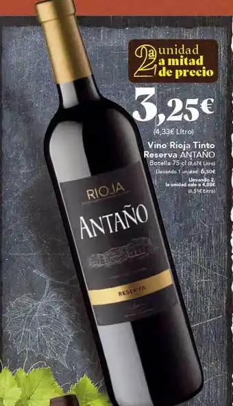 Gadis Vino rioja tinto reserva antaño oferta