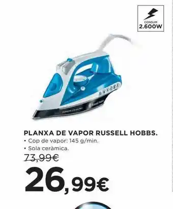 Hipercor Planxa de vapor russell hobbs oferta