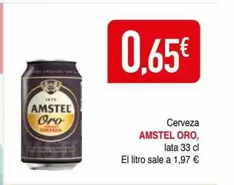 Cerveza amstel oro