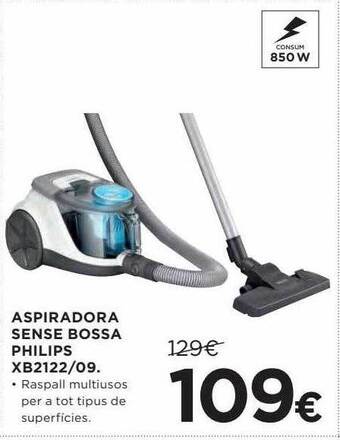 Hipercor Aspiradora sense bossa philips xb2122 09 oferta