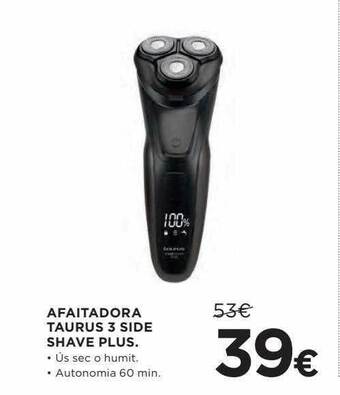 Hipercor Afaitadora taurus 3 side shave plus oferta