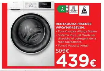 Hipercor Rentadora hisense wfqy90129vjm oferta