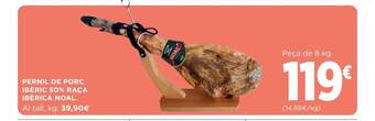 Hipercor Pernil de porc ibèric 50% raça ibèrica noal oferta