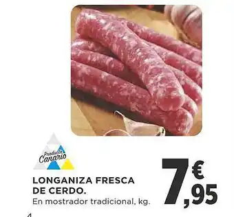 Supercor Longaniza fresca de cerdo oferta
