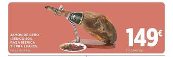 Supercor Jamón de cebo ibérico 50% raza ibérica sierra leales oferta