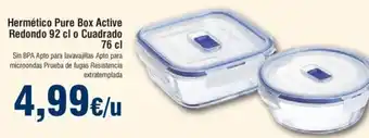 FROIZ Hermético Pure Box Active Redondo 92 cl. o Cuadrado 76 cl. oferta