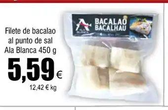 FROIZ Filete de bacalao al punto de sal Ala Blanca 450 g. oferta