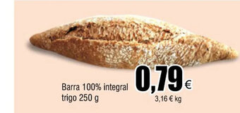 FROIZ Barra 100% Integral Trigo 250 g. oferta