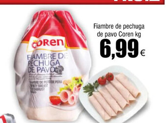 FROIZ Fiambre De Pechuga De Pavo Coren kg, oferta