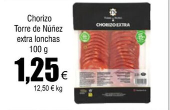FROIZ Chorizo Torre De Nuñez Extra Lonchas 100 g. oferta