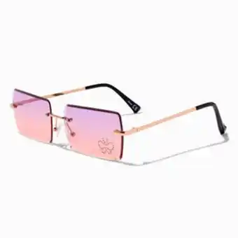 Claire's Embellished butterfly faded lens rectangular sunglasses oferta