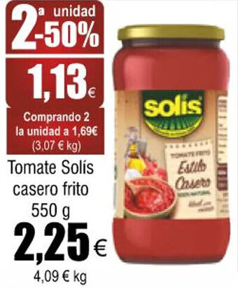 FROIZ Tomate solis casero frito 550 g oferta