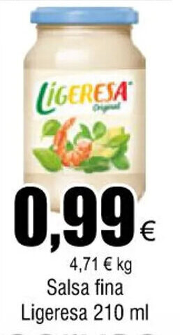 FROIZ Salsa fina ligeresa 210 ml oferta