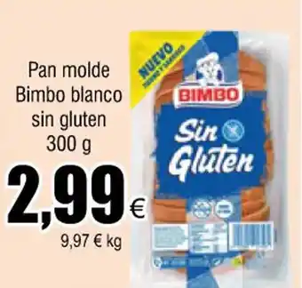 FROIZ Pan molde bimbo blanco sin gluten 300 g oferta