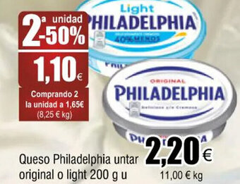 FROIZ Queso philadelphia untar original o light 200 g u oferta