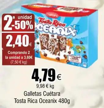 FROIZ Galletas cuétara tosta rica oceanix 480g oferta