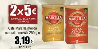 FROIZ Café marcilla molido natural o mezcla 250 g u oferta