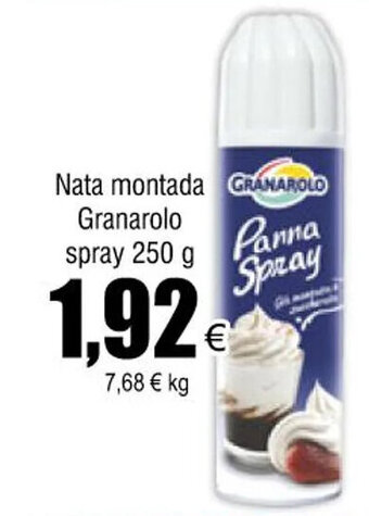 FROIZ Nata Montada granarolo spray 250 g oferta