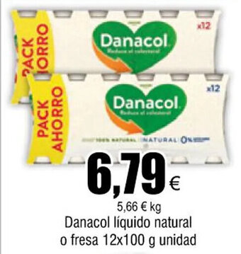 FROIZ Danacol liquido natural o fresa 12x100 g unidad oferta