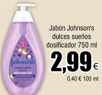 FROIZ Jabón johnson's dulces sueños dosificador 750 ml oferta