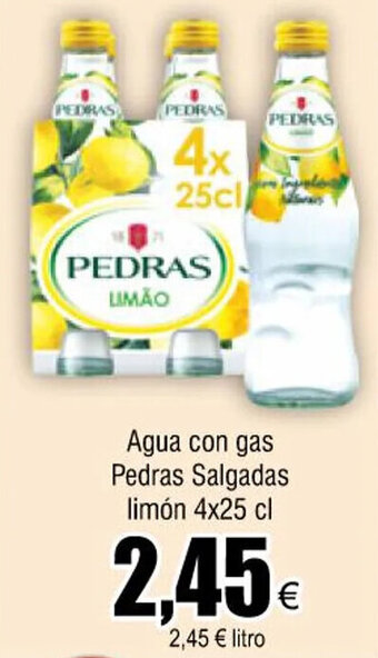 FROIZ Agua con gas pedras salgadas limón 4x25 cl oferta
