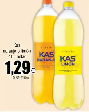 FROIZ Kas naranja o limón 2 L unidad oferta