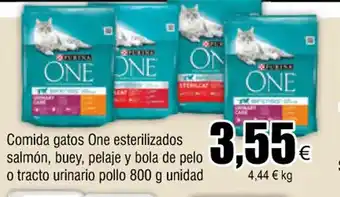 FROIZ Comida gatos one esterilizados salmón oferta