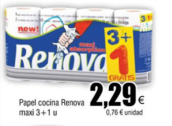 FROIZ Papel cocina renova maxi 3+1 u oferta