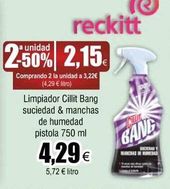FROIZ Limpiador cillit bang suciedad & manchas de humedad pistola 750 ml oferta