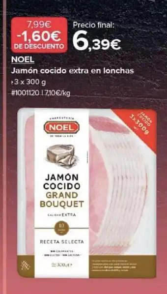Costco Noel jamón cocido extra en lonchas oferta