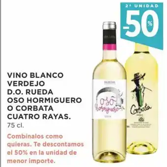 Supercor Exprés Vino Blanco Verdejo D.O. Rueda Oso Hormiguero O Corbata Cuatro Rayas 75 cl oferta