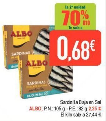 Masymas Sardinilla baja en sal albo oferta