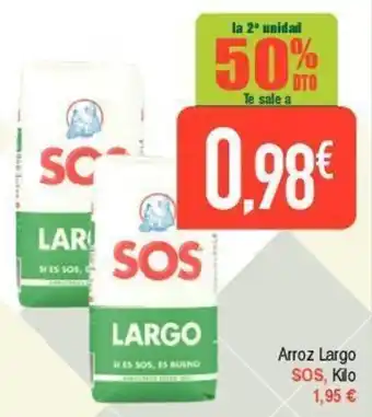 Masymas Arroz largo SOS, killo oferta