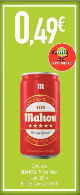 Masymas Cerveza mahou oferta
