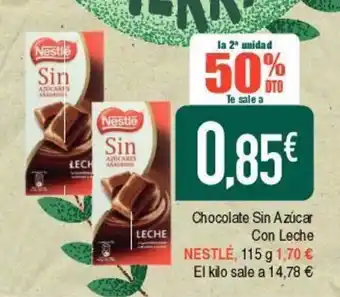 Masymas Chocolate sin azúcar con leche NESTLE oferta