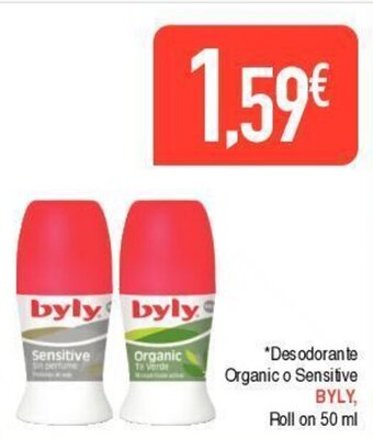 Masymas Desodorante organic o sensitive BYLY oferta