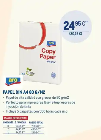 Makro Papel din A4 80 G/M2 oferta