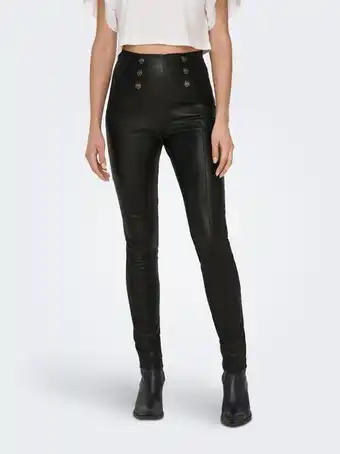 ONLY Modelo de talle alto cuero sintético leggings oferta