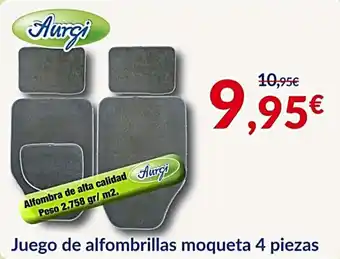 Aurgi Juego de alfombrillas moqueta 4 piezas oferta