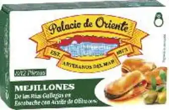 FROIZ Mejillones palacio de oriente en escabeche aceite oliva fácil apertura 8/12 68 g oferta