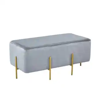 Lúzete Puff rectangular gris wolk oferta