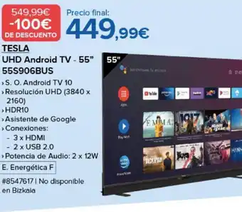 Costco UHD Android TV 55" 55S906BUS oferta