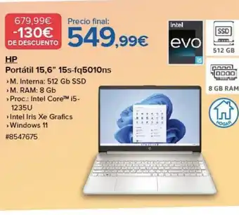 Costco Portátil 15,6" 15s-fq5010ns oferta