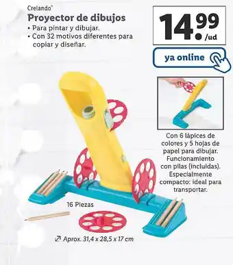 Lidl Crelando proyector de dibujos oferta