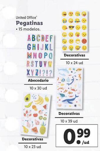 Lidl United office pegatinas oferta