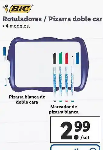 Lidl Bic rotuladores - pizarra doble cara oferta